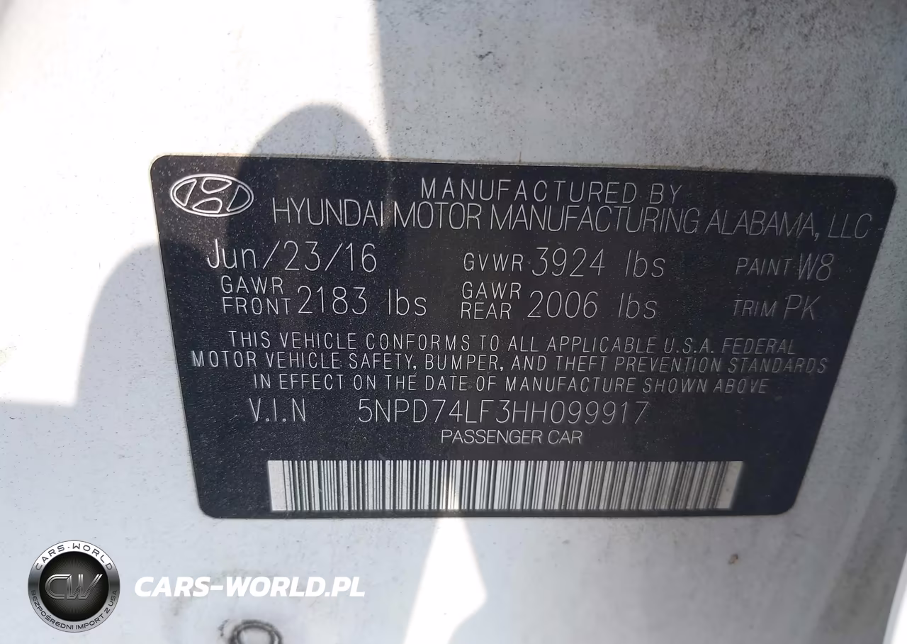 2017 Hyundai Elantra Se VIN:5NPD74LF3HH099917 - 9