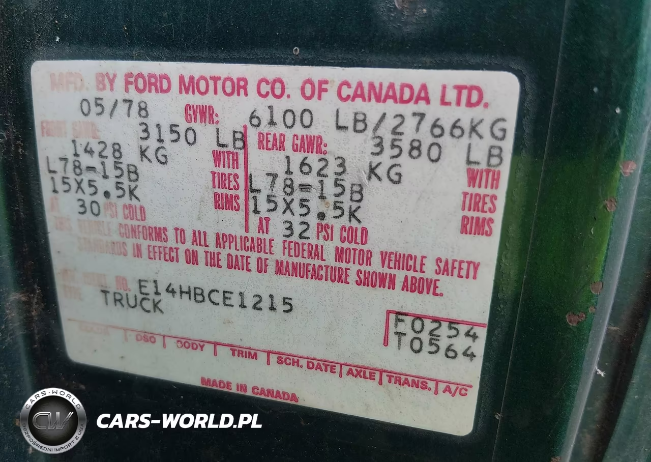 1978 Ford Econoline Van VIN:E14HBCE1215 - 9
