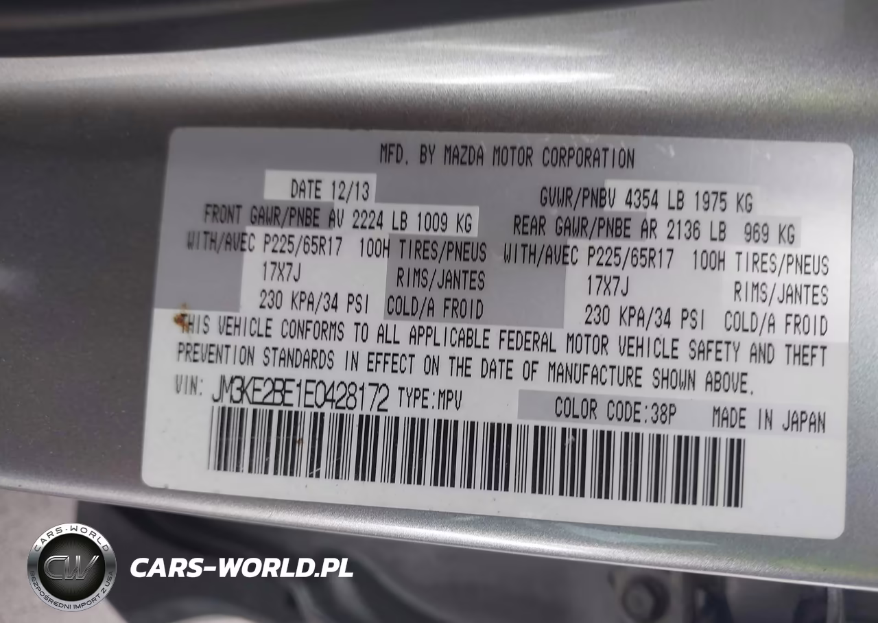 2014 Mazda Cx-5 Sport VIN:JM3KE2BE1E0428172 - 9