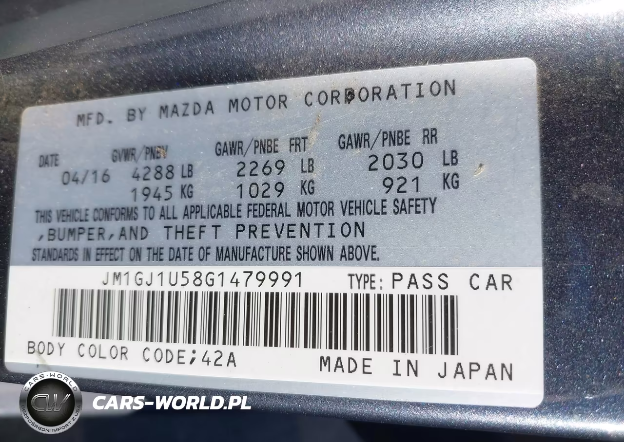 2016 Mazda Mazda6 VIN:JM1GJ1U58G1479991 - 9