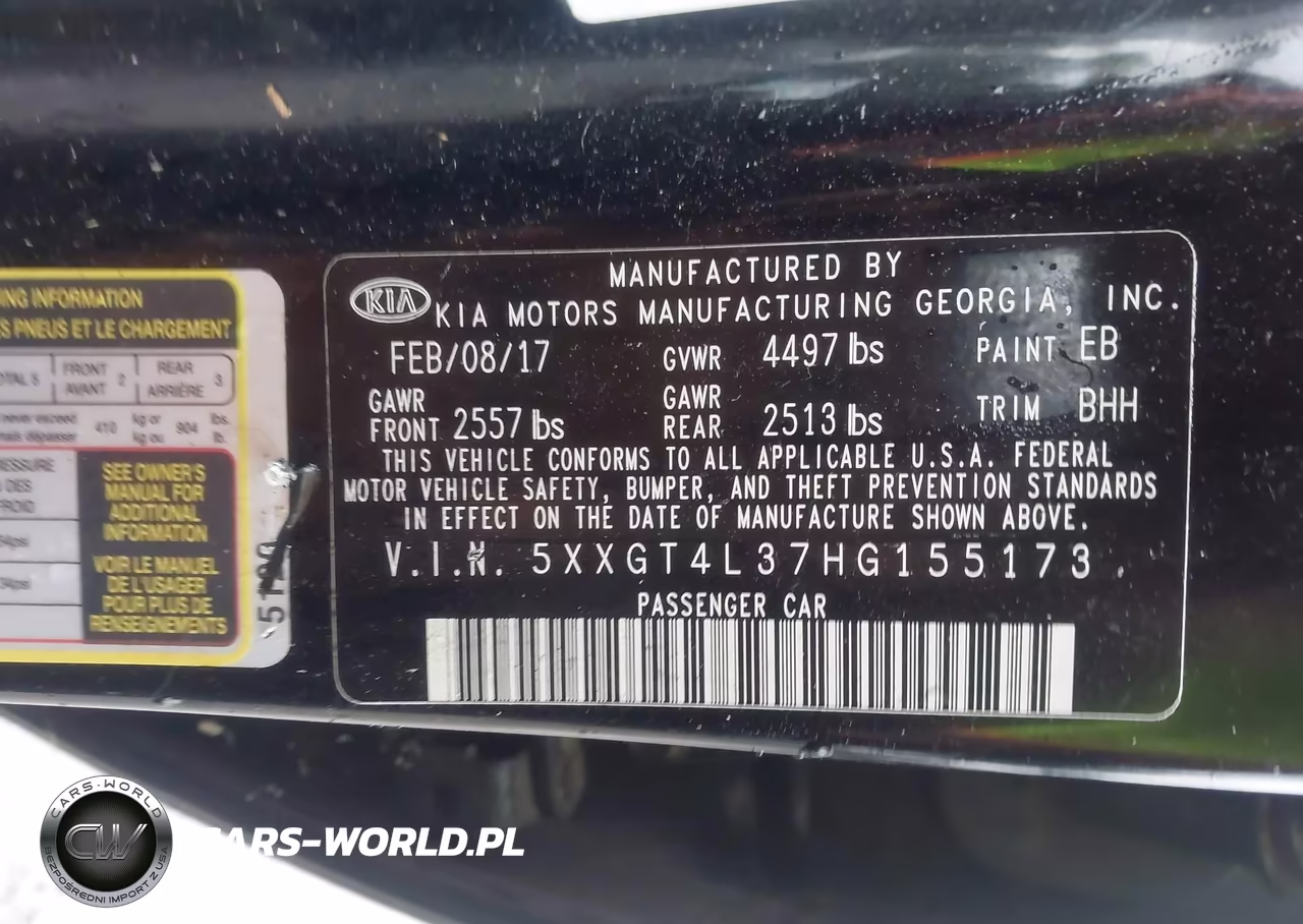 2017 Kia Optima Lx VIN:5XXGT4L37HG155173 - 9