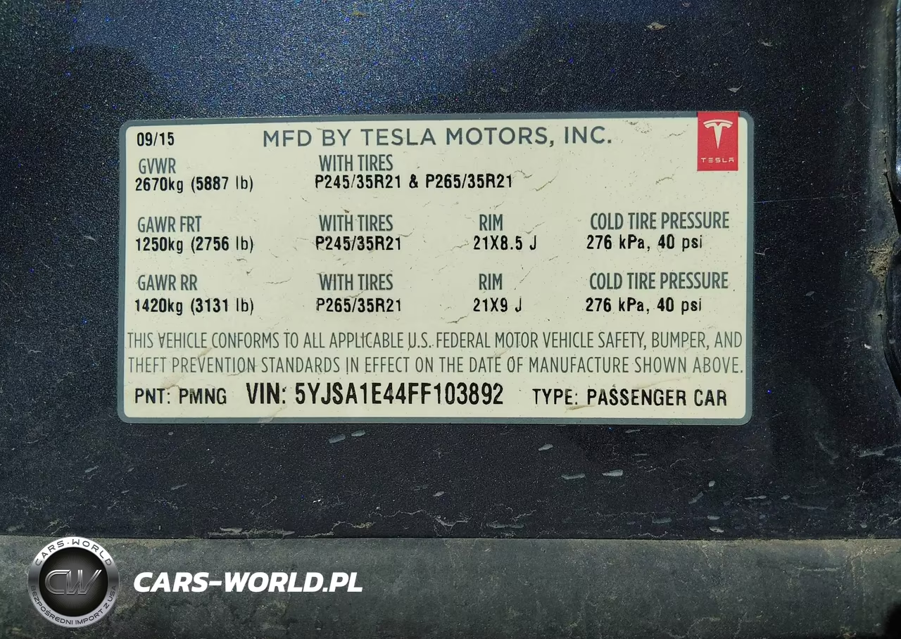 2015 Tesla Model S 85D-P85D VIN:5YJSA1E44FF103892 - 9