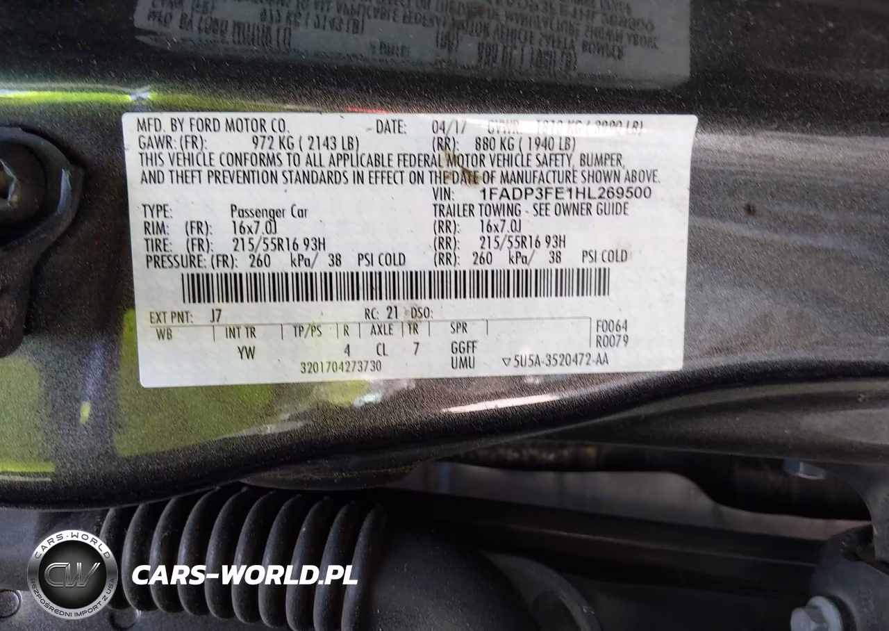 2017 Ford Focus Se VIN:1FADP3FE1HL269500 - 9