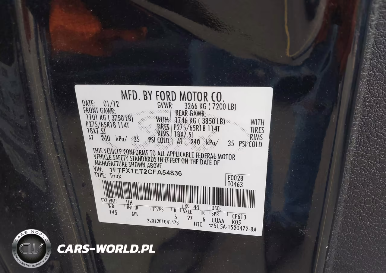 2012 Ford F-150 Xlt VIN:1FTFX1ET2CFA54836 - 9