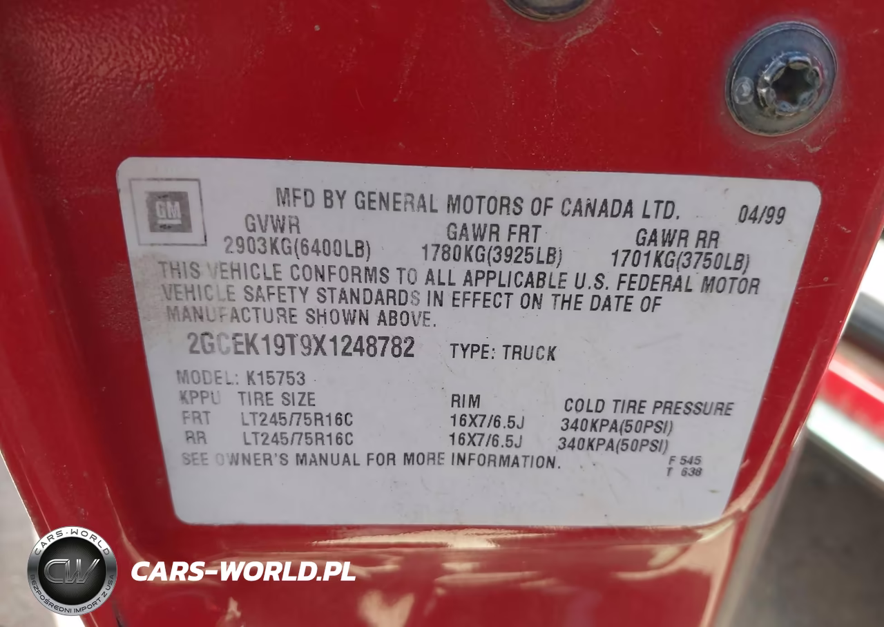 1999 Chevrolet Silverado 1500 Ls VIN:2GCEK19T9X1248782 - 9