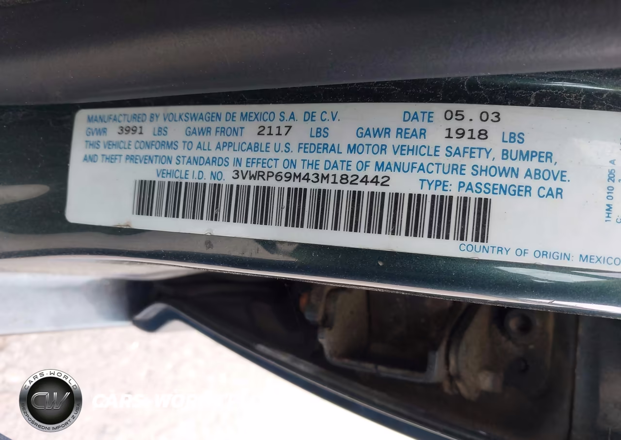 2003 Volkswagen Jetta Gl Tdi VIN:3VWRP69M43M182442 - 9