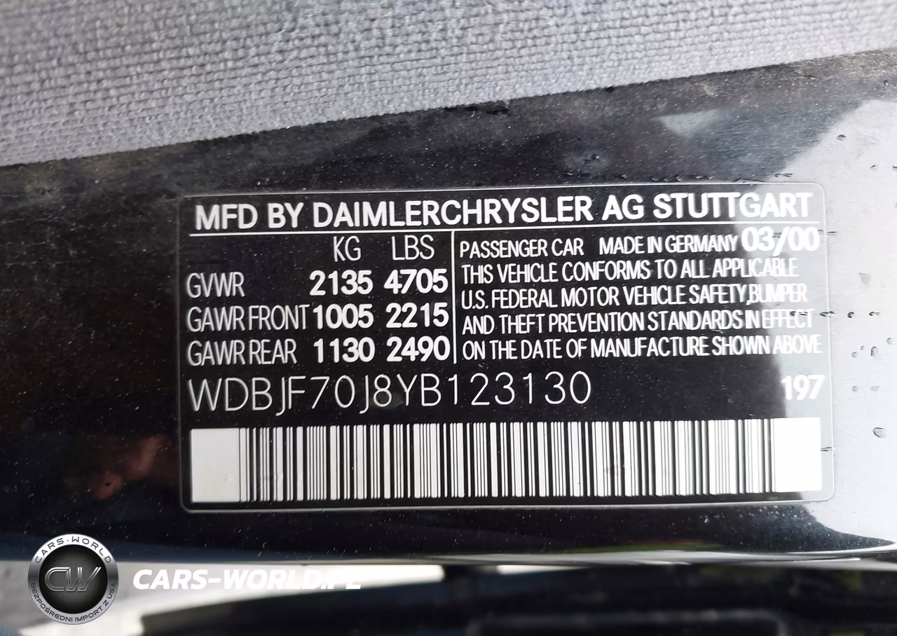 2000 Mercedes-Benz E 430 VIN:WDBJF70J8YB123130 - 9
