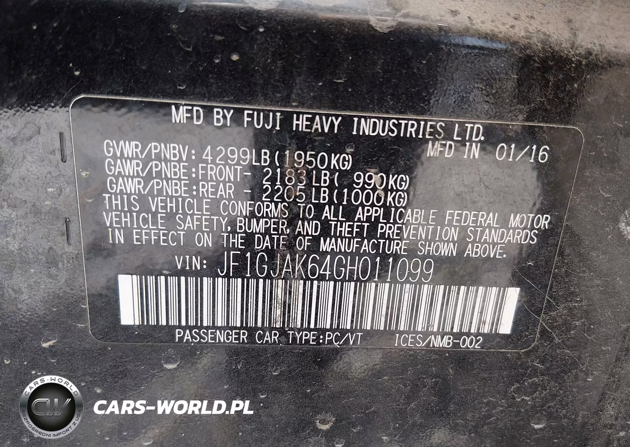 2016 Subaru Impreza 2.0I Limited VIN:JF1GJAK64GH011099 - 9