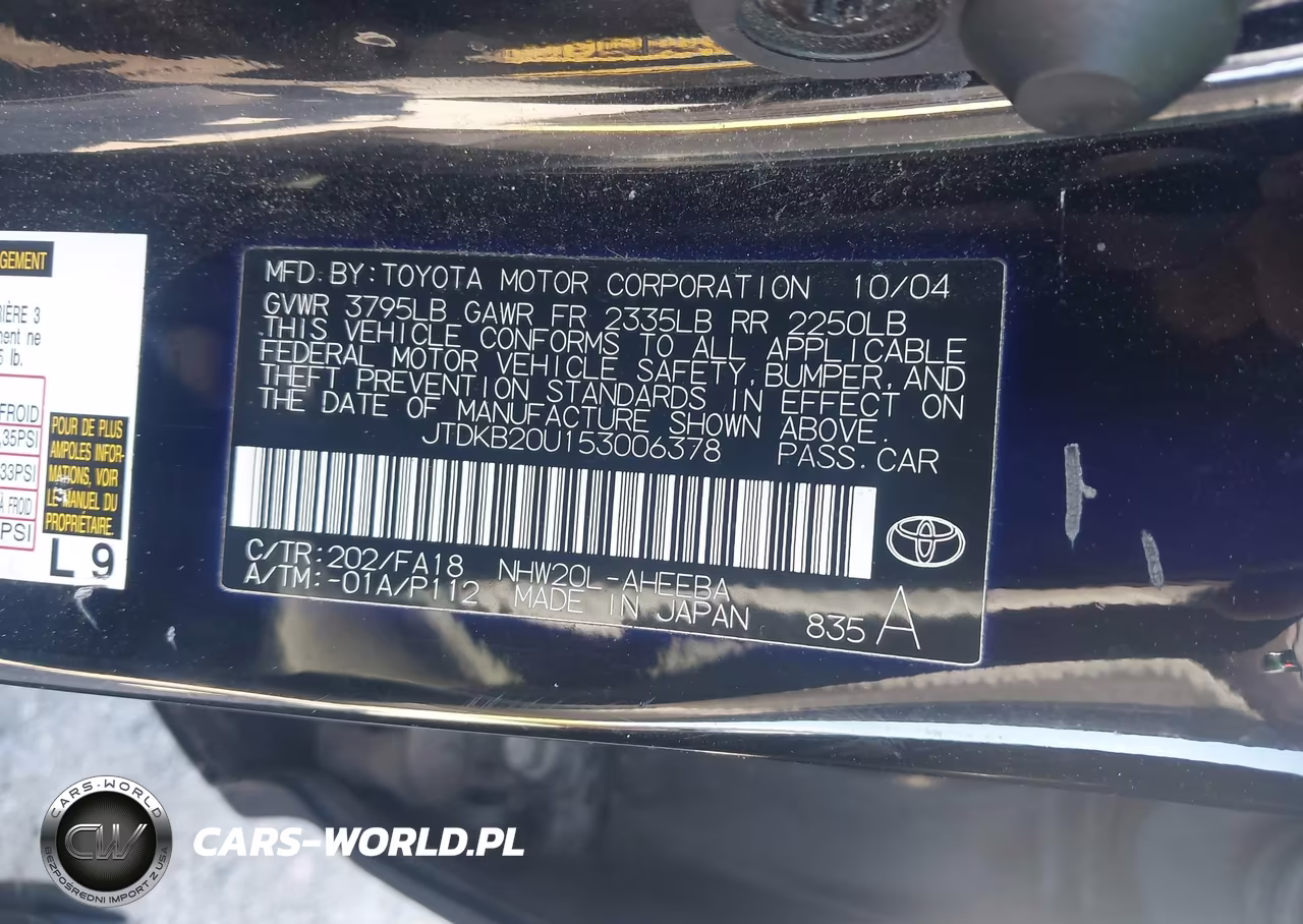 2005 Toyota Prius VIN:JTDKB20U153006378 - 9