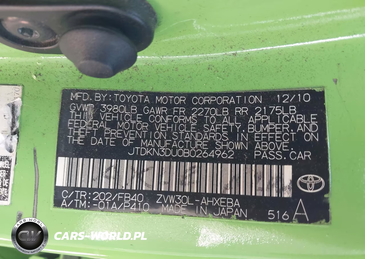 2011 Toyota Prius Two VIN:JTDKN3DU0B0264962 - 9
