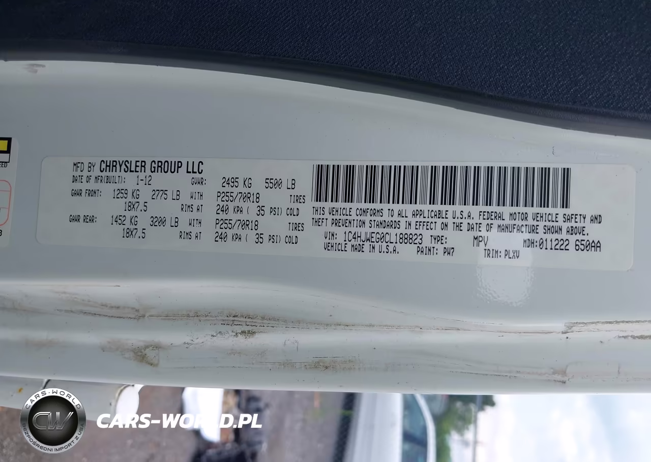 2012 Jeep Wrangler Unlimited Sahara VIN:1C4HJWEG0CL188823 - 9