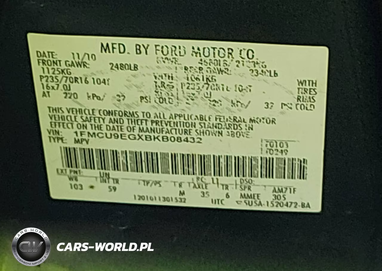 2011 Ford Escape Limited VIN:1FMCU9EGXBKB08432 - 9