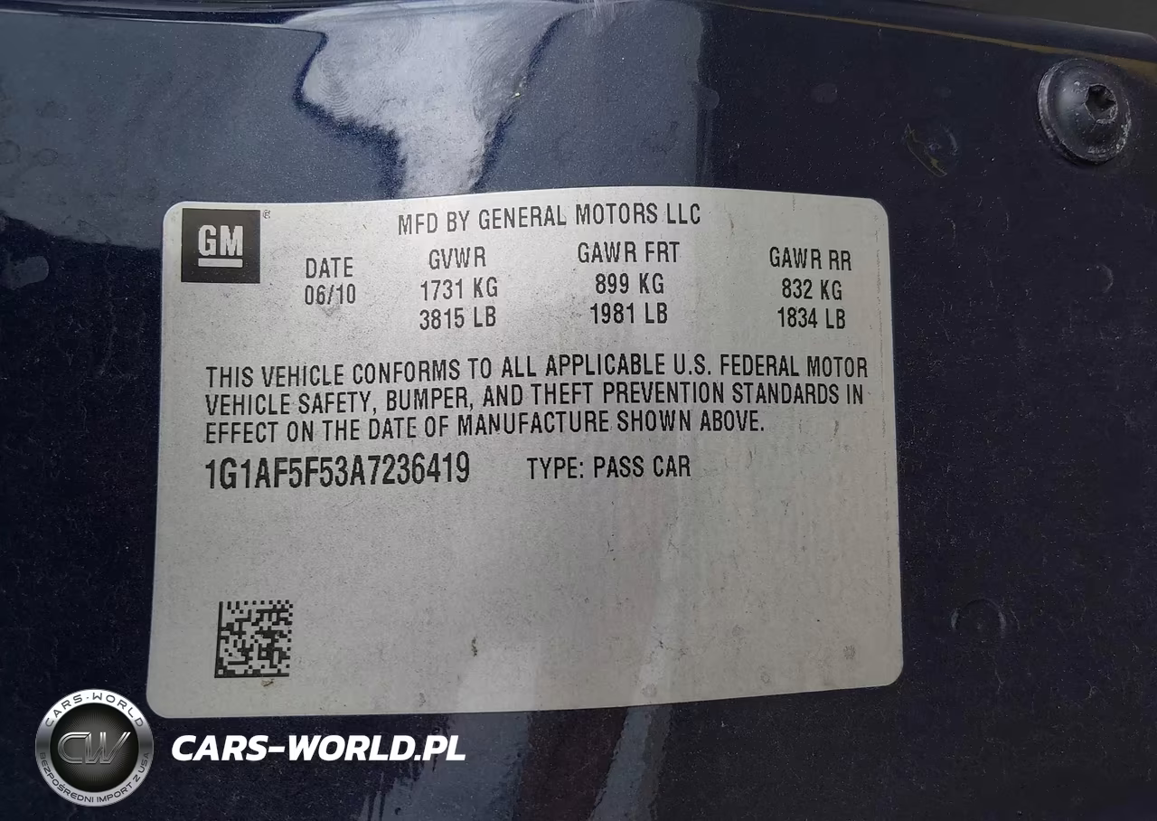 2010 Chevrolet Cobalt Lt VIN:1G1AF5F53A7236419 - 9