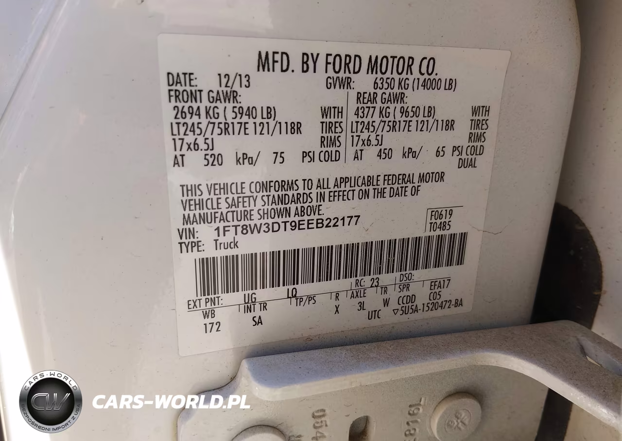 2014 Ford F-350 Lariat VIN:1FT8W3DT9EEB22177 - 8