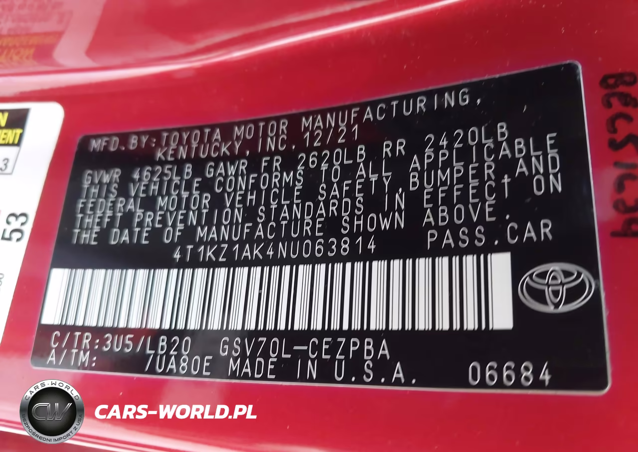 2022 Toyota Camry Xse V6 VIN:4T1KZ1AK4NU063814 - 9