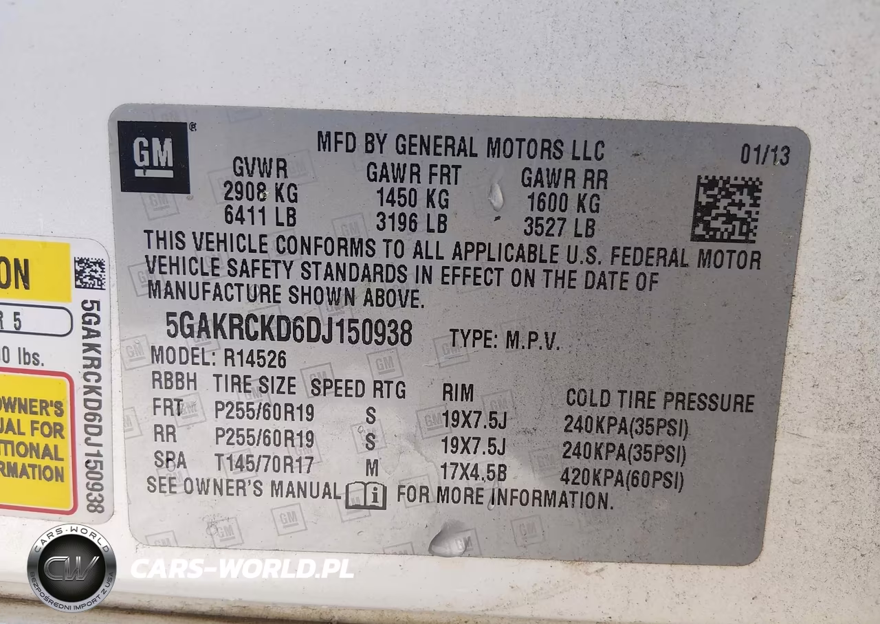 2013 Buick Enclave Leather VIN:5GAKRCKD6DJ150938 - 9