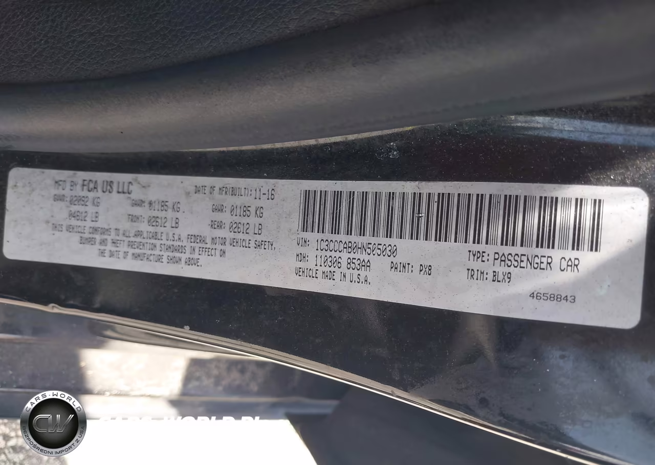 2017 Chrysler 200 Limited Platinum VIN:1C3CCCAB0HN505030 - 9