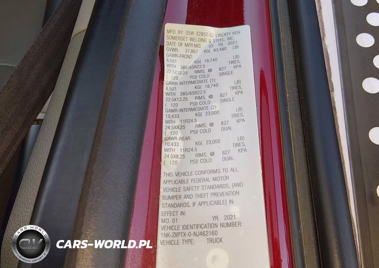 2022 Kenworth T880 VIN:1NKZXPTX0NJ462160 - 8