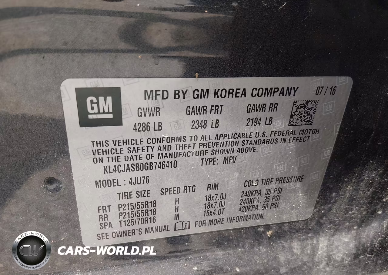2016 Buick Encore VIN:KL4CJASB0GB746410 - 9