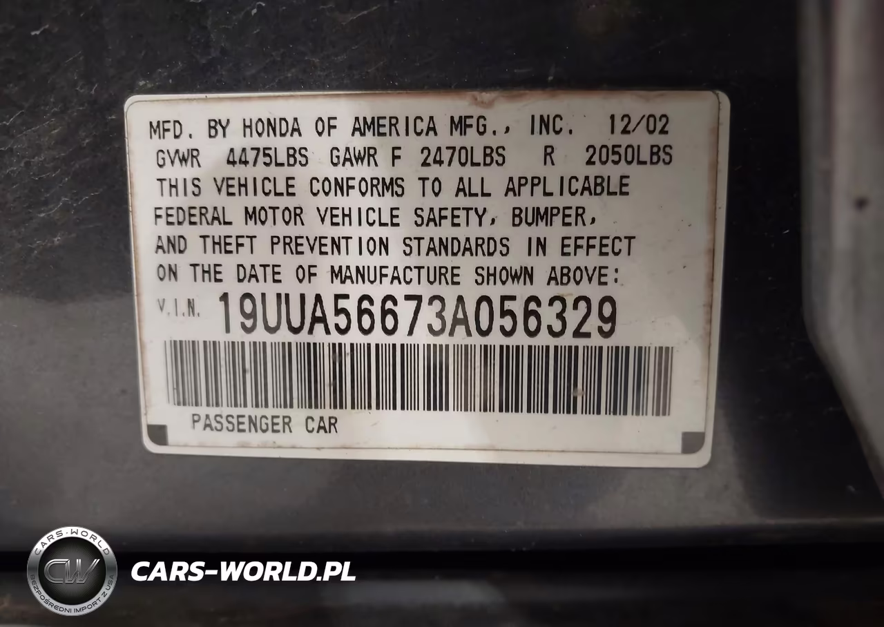 2003 Acura Tl 3.2 VIN:19UUA56673A056329 - 9