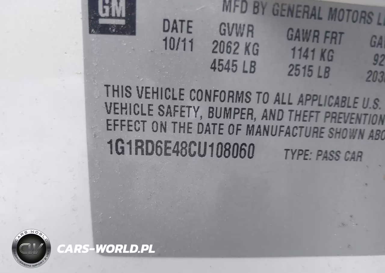 2012 Chevrolet Volt VIN:1G1RD6E48CU108060 - 9