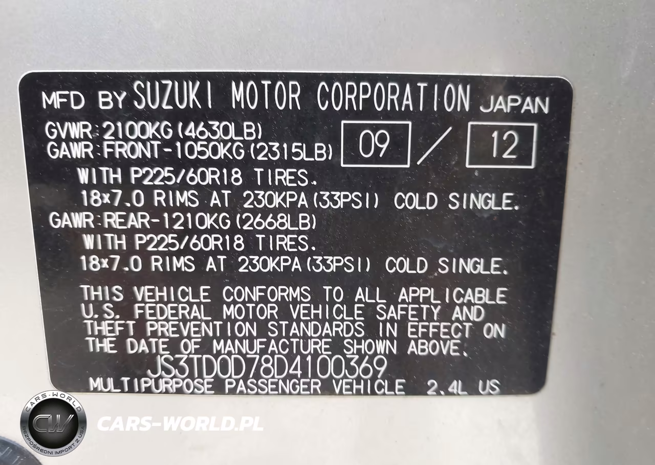 2013 Suzuki Grand Vitara Limited VIN:JS3TD0D78D4100369 - 9