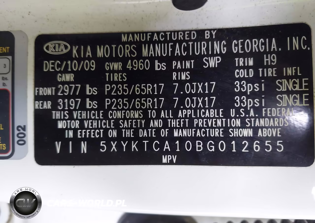 2011 Kia Sorento Lx VIN:5XYKTCA10BG012655 - 9