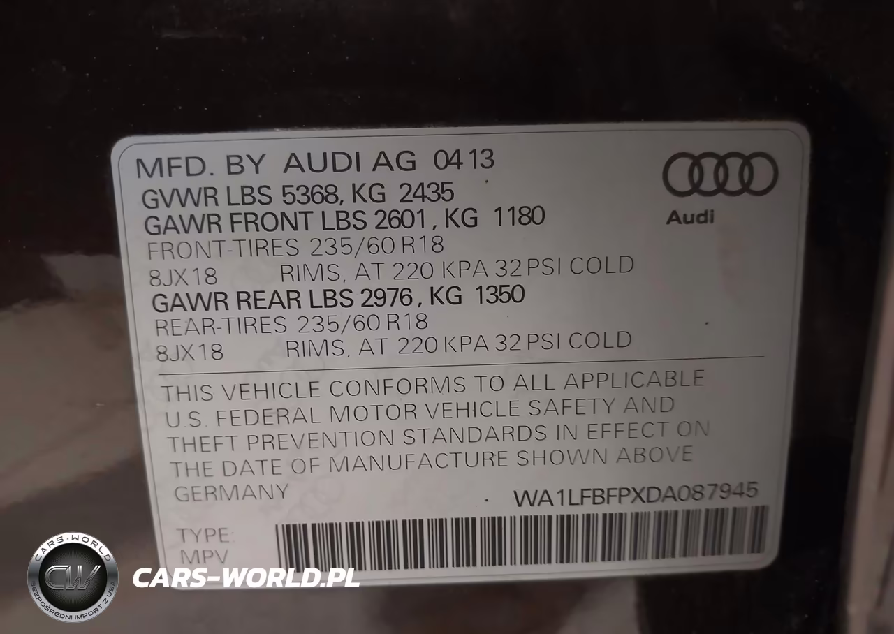 2013 Audi Q5 2.0T Premium VIN:WA1LFBFPXDA087945 - 9