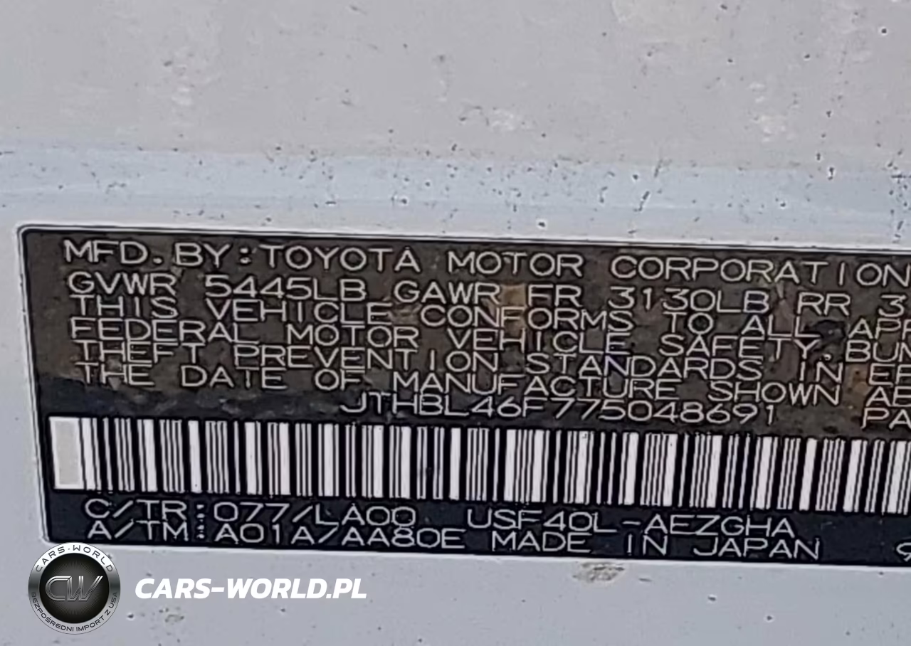 2007 Lexus Ls 460 VIN:JTHBL46F775048691 - 9