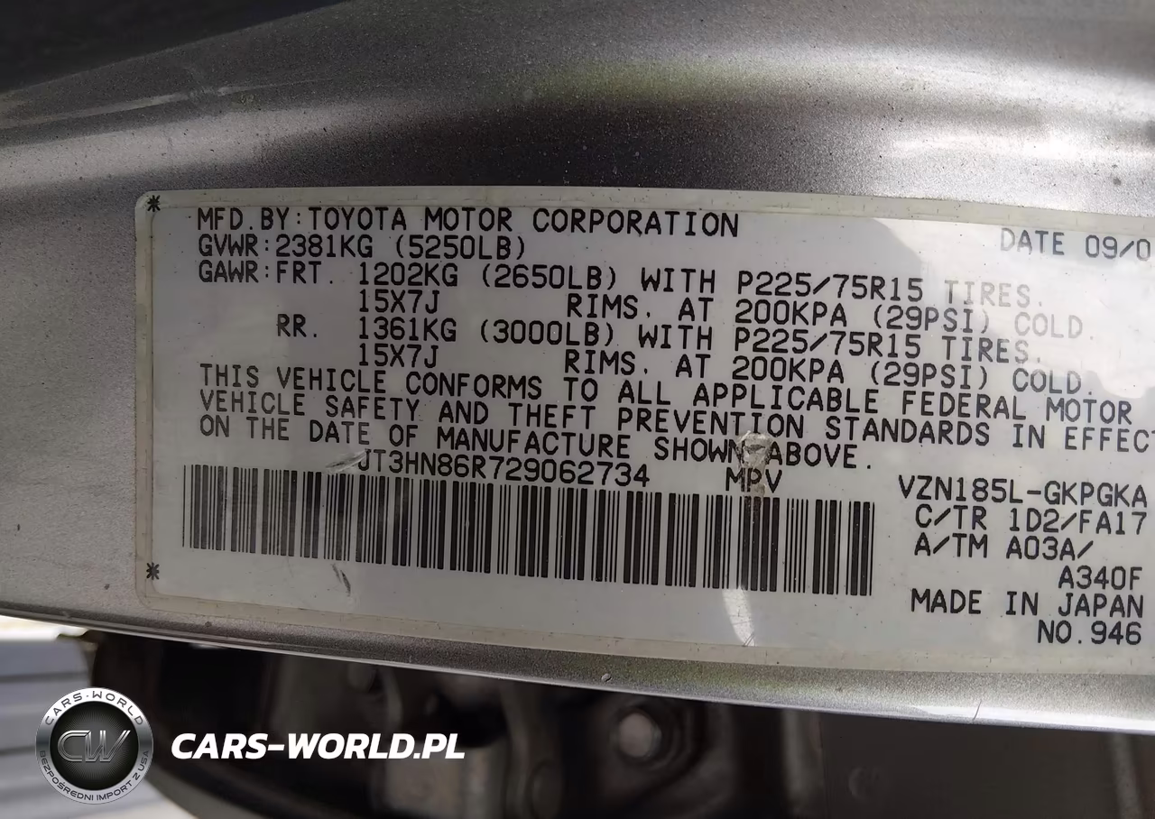 2002 Toyota 4Runner Sr5 V6 VIN:JT3HN86R729062734 - 9