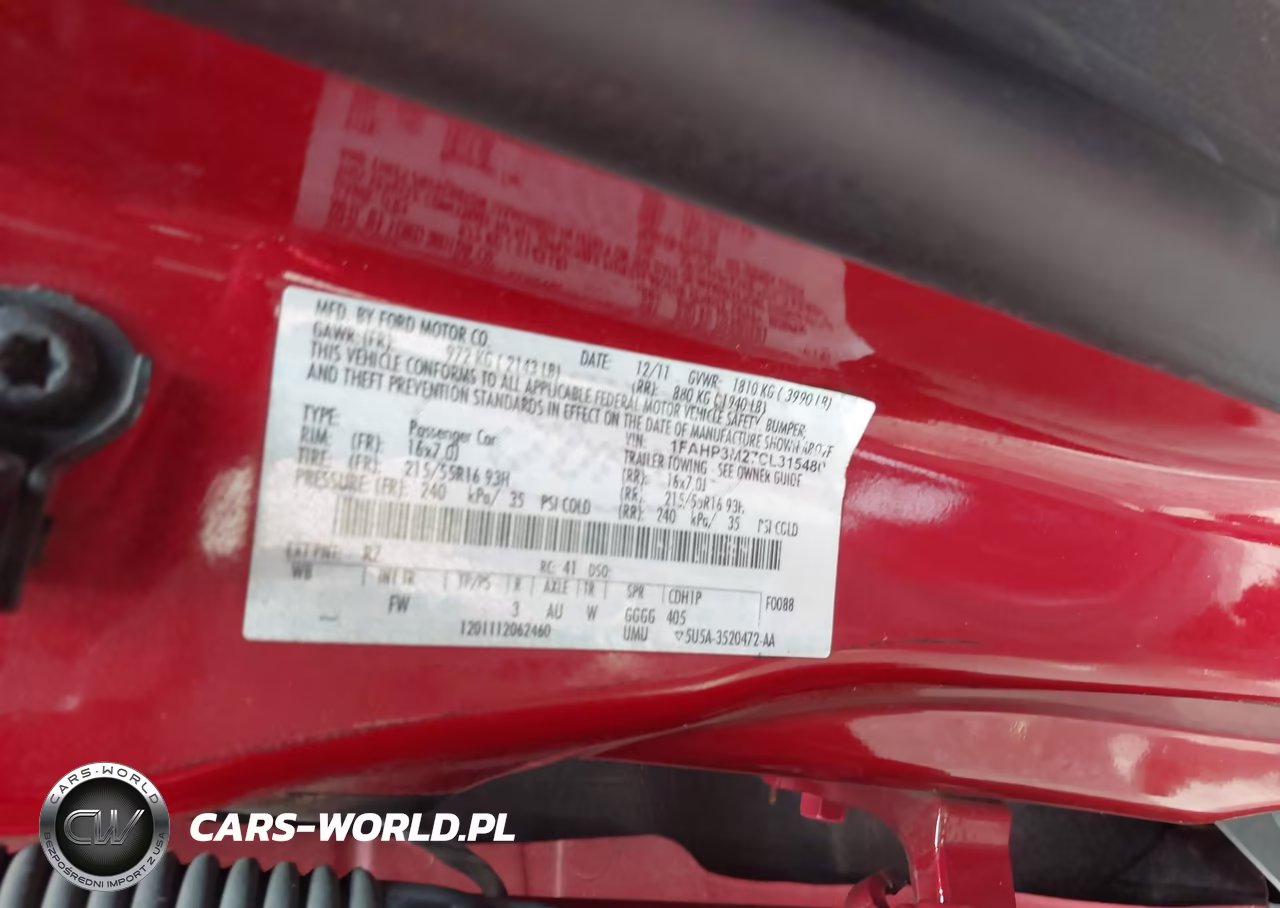 2012 Ford Focus Sel VIN:1FAHP3M27CL315480 - 9