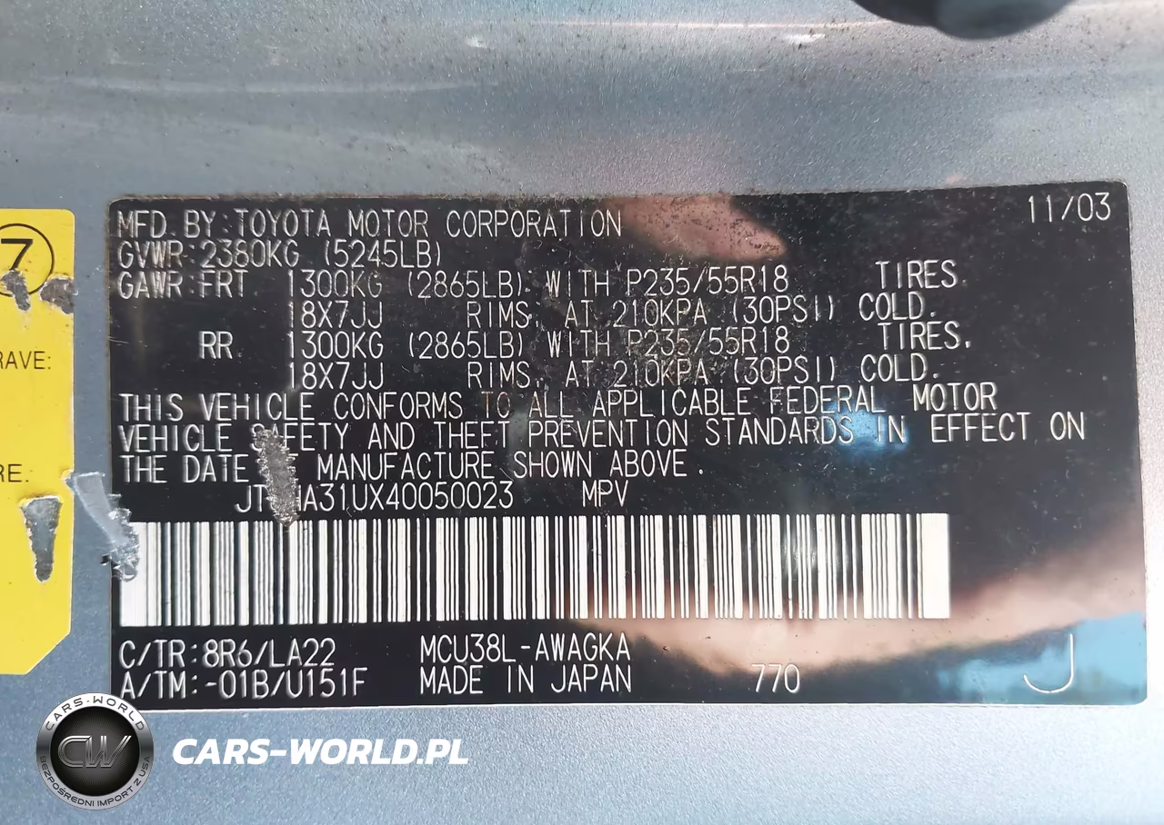 2004 Lexus Rx 330 VIN:JTJHA31UX40050023 - 9