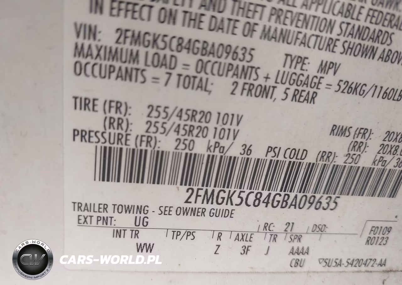 2016 Ford Flex Sel VIN:2FMGK5C84GBA09635 - 9