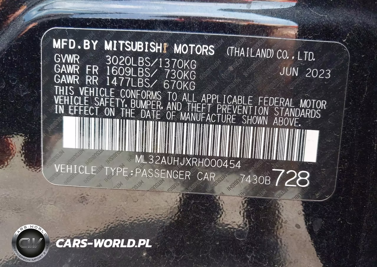 2024 Mitsubishi Mirage Es-Le VIN:ML32AUHJXRH000454 - 9