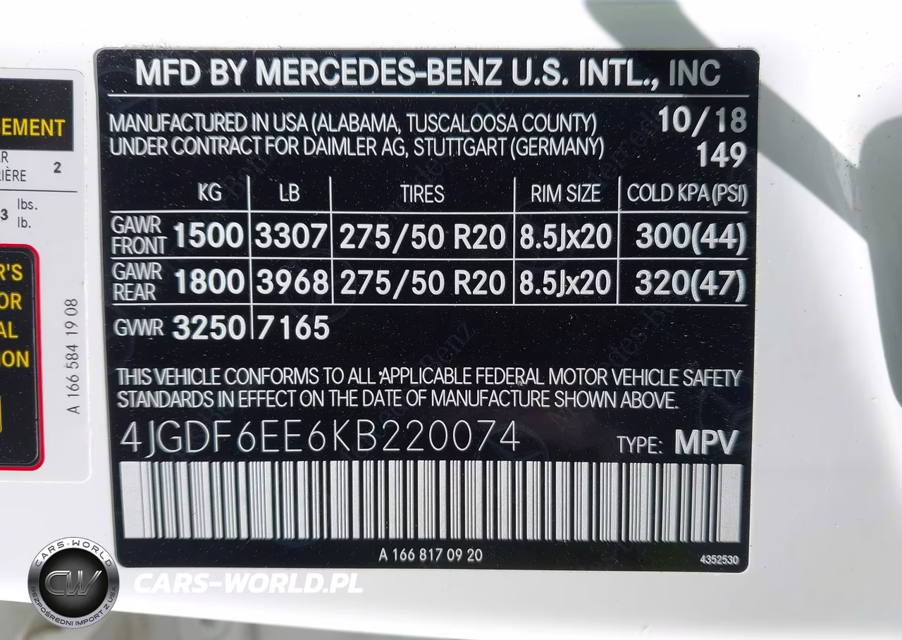 2019 Mercedes-Benz Gls 450 4Matic VIN:4JGDF6EE6KB220074 - 9