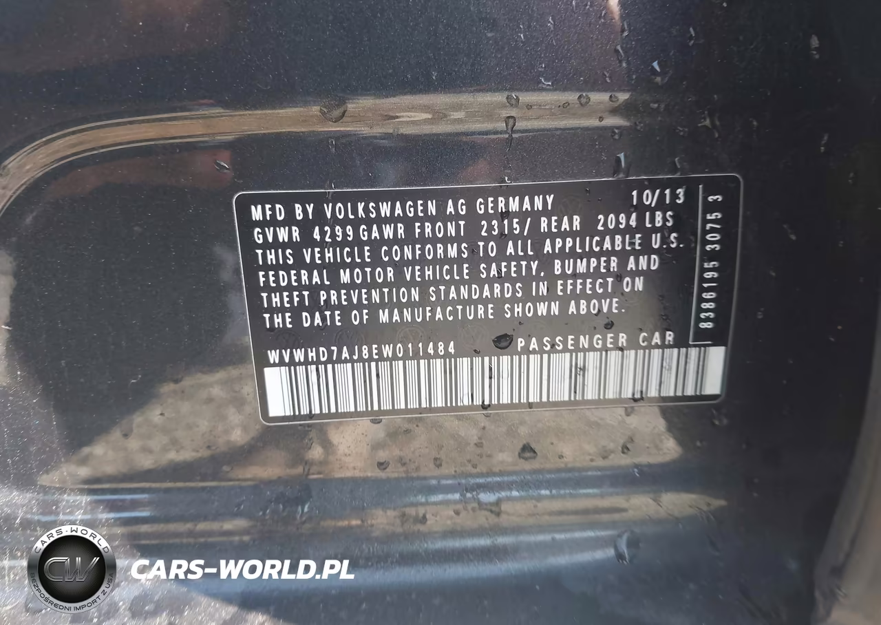 2014 Volkswagen Gti Wolfsburg Edition VIN:WVWHD7AJ8EW011484 - 9