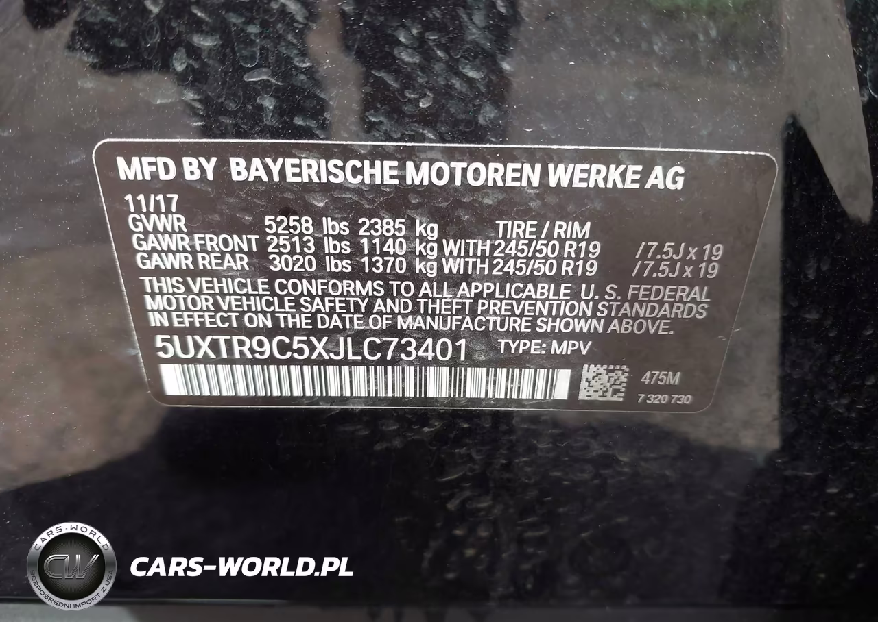 2018 BMW X3 xDrive30I VIN:5UXTR9C5XJLC73401 - 9