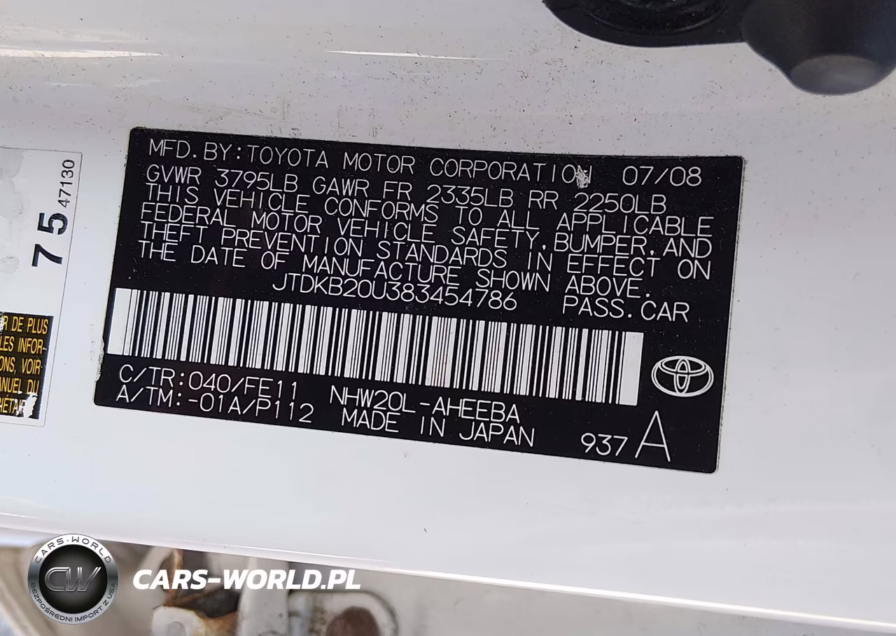 2008 Toyota Prius VIN:JTDKB20U383454786 - 9