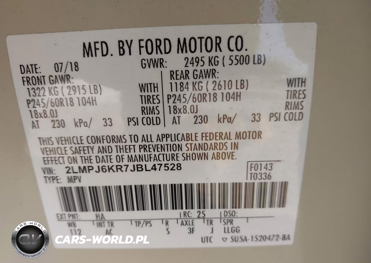 2018 Lincoln Mkx Select VIN:2LMPJ6KR7JBL47528 - 9