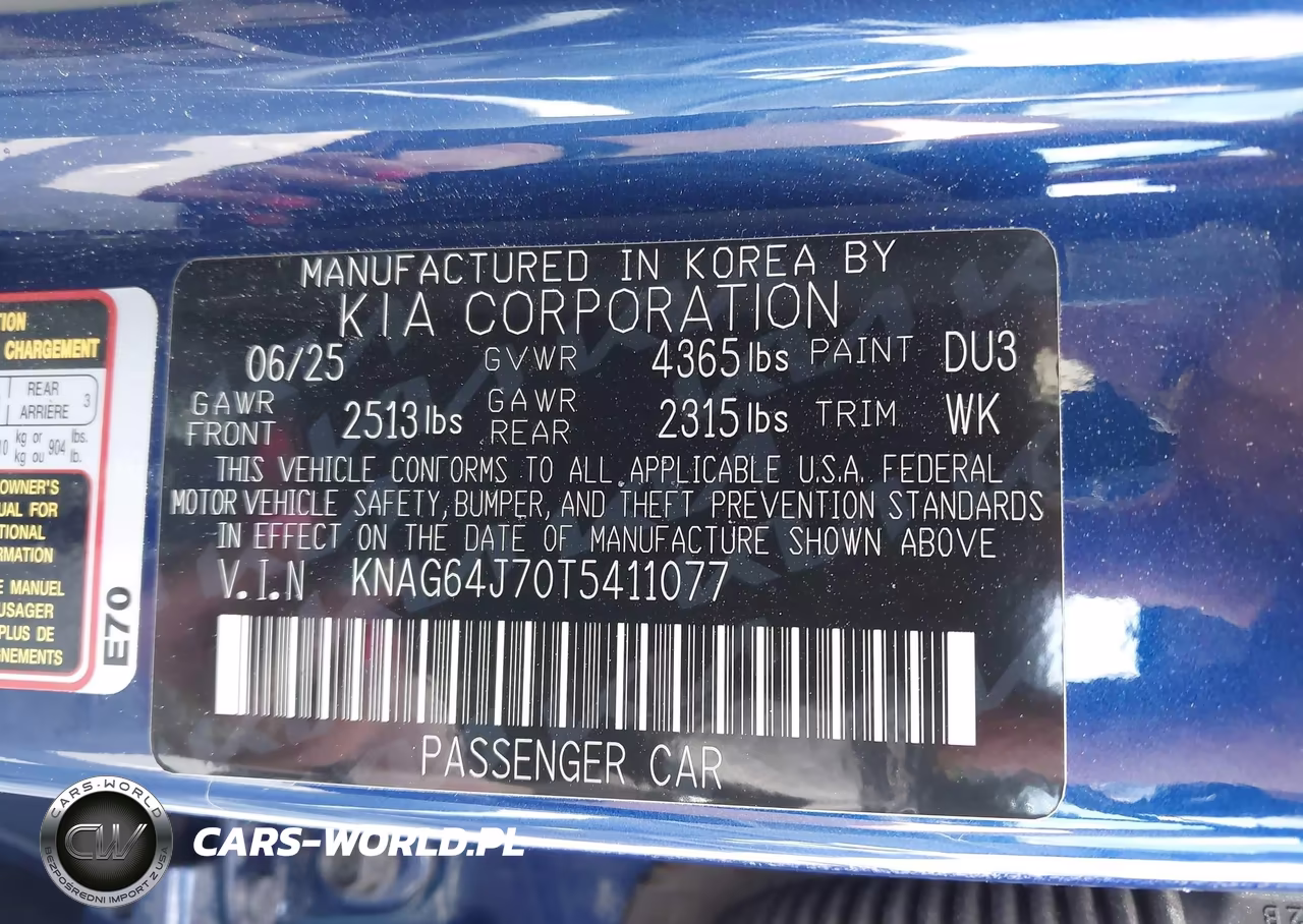 2026 Kia K5 Gt-Line Fwd VIN:KNAG64J70T5411077 - 9