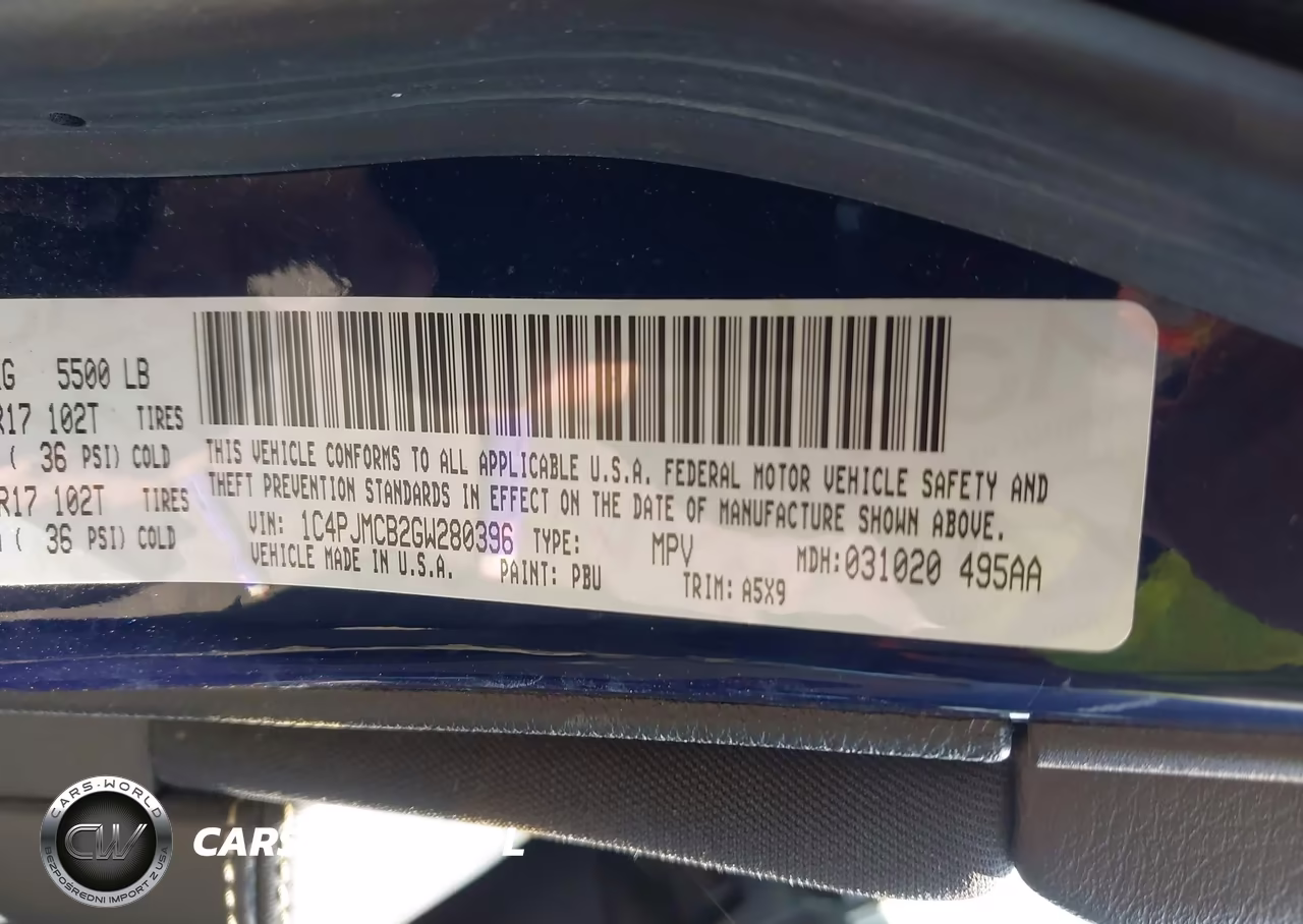 2016 Jeep Cherokee Latitude VIN:1C4PJMCB2GW280396 - 9