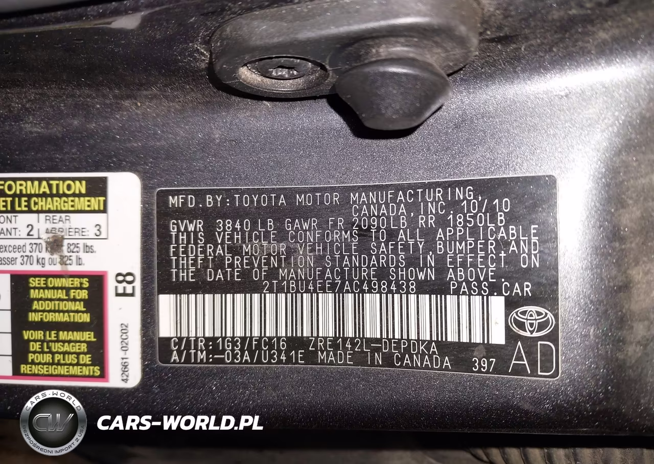 2010 Toyota Corolla Le VIN:2T1BU4EE7AC498438 - 9