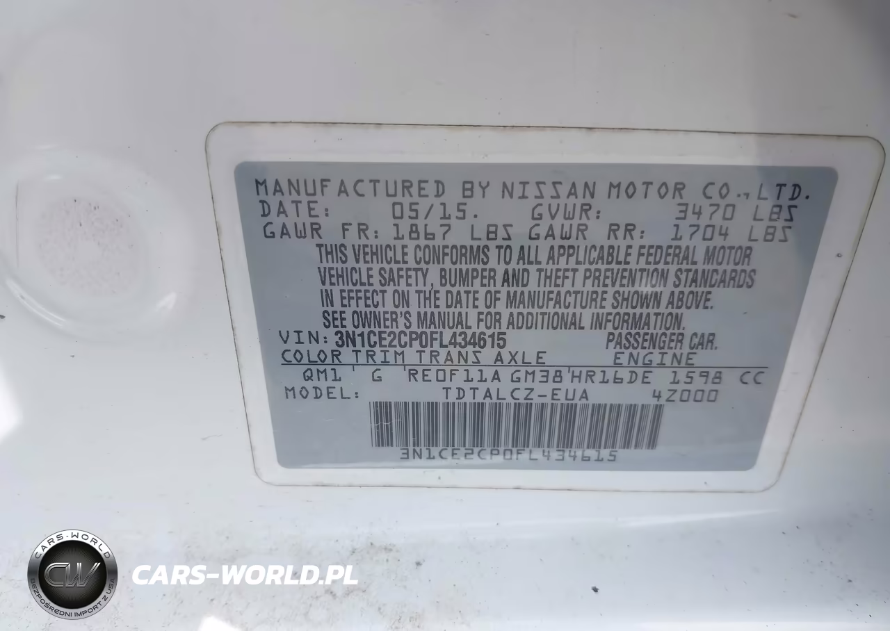 2015 Nissan Versa Note S Plus VIN:3N1CE2CP0FL434615 - 9