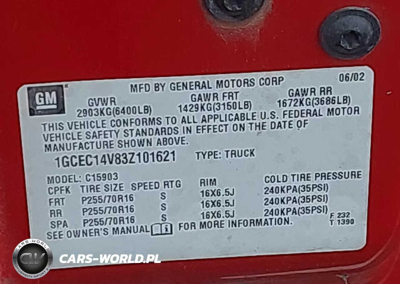 2003 Chevrolet Silverado 1500 VIN:1GCEC14V83Z101621 - 9