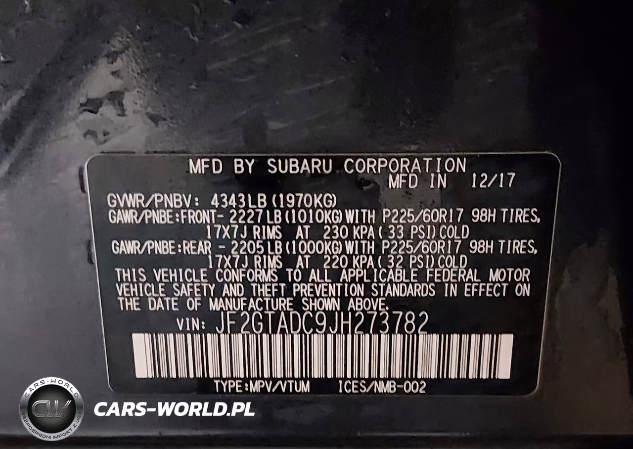 2018 Subaru Crosstrek 2.0I Premium VIN:JF2GTADC9JH273782 - 9