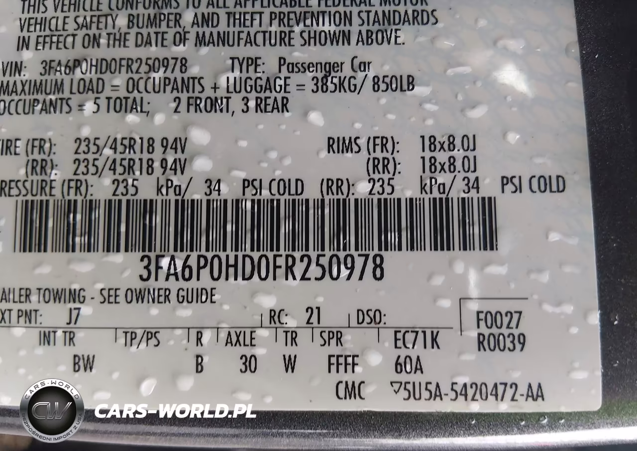 2015 Ford Fusion Se VIN:3FA6P0HD0FR250978 - 9