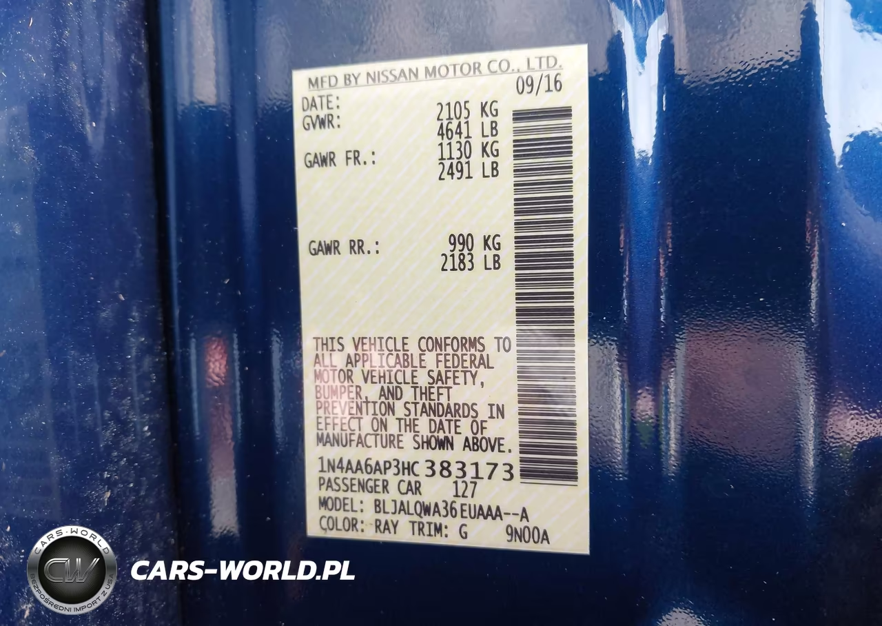 2017 NISSAN MAXIMA 3.5 S VIN:1N4AA6AP3HC383173 - 9