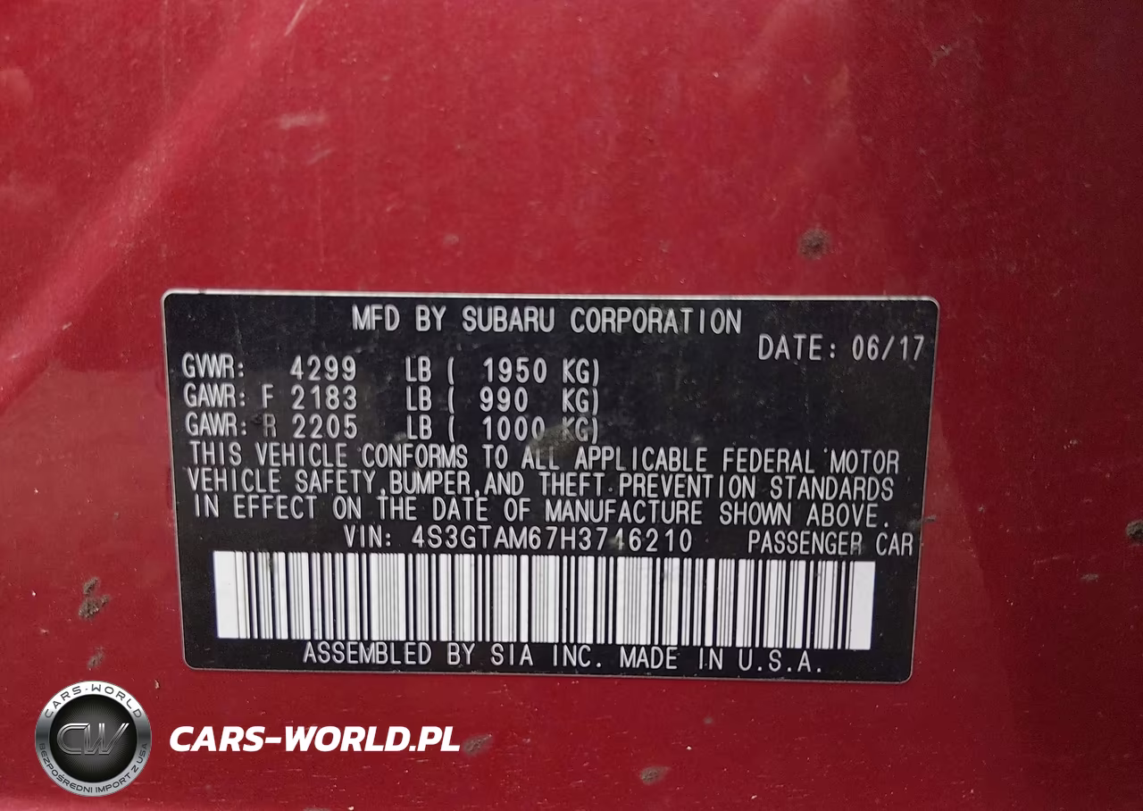 2017 Subaru Impreza 2.0I Sport VIN:4S3GTAM67H3746210 - 9