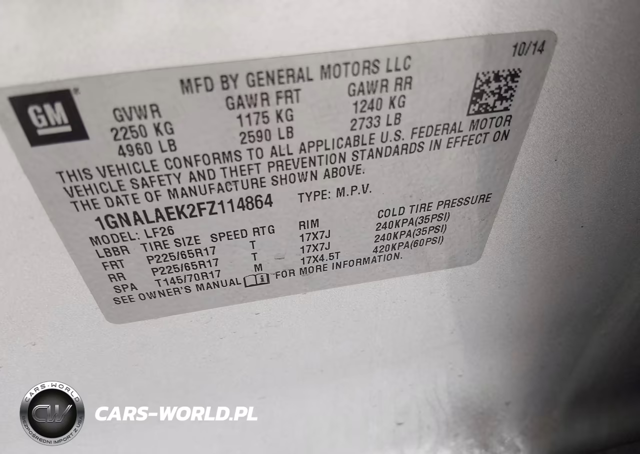 2015 Chevrolet Equinox Ls VIN:1GNALAEK2FZ114864 - 9