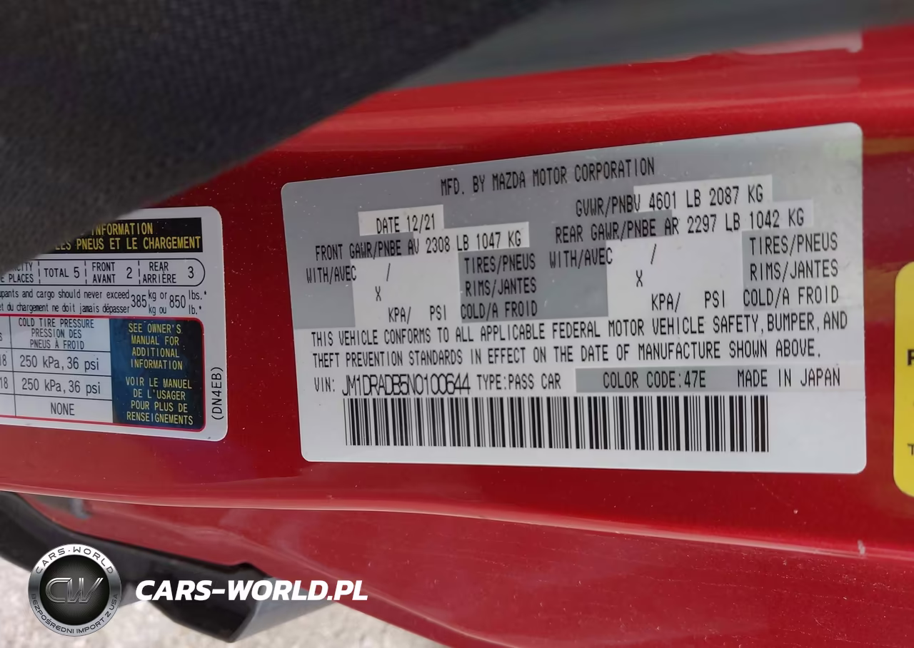 2022 Mazda Mx-30 Ev Premium Plus VIN:JM1DRADB5N0100644 - 9